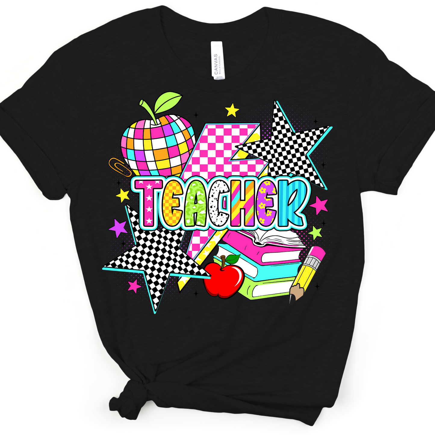 BRIGHT RETRO TEACHER STARS