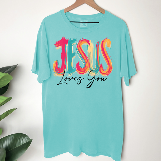 BRUSHSTROKE JESUS LOVES YOU