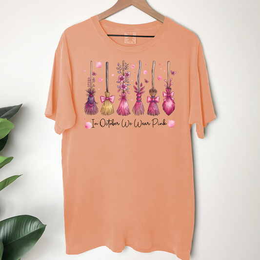 BREAST CANCER FLORAL BROOMS