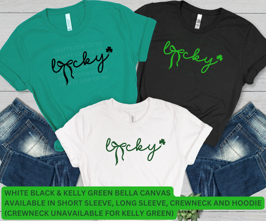 LUCKY CURSIVE COQUETTE- ST PATRICKS DAY