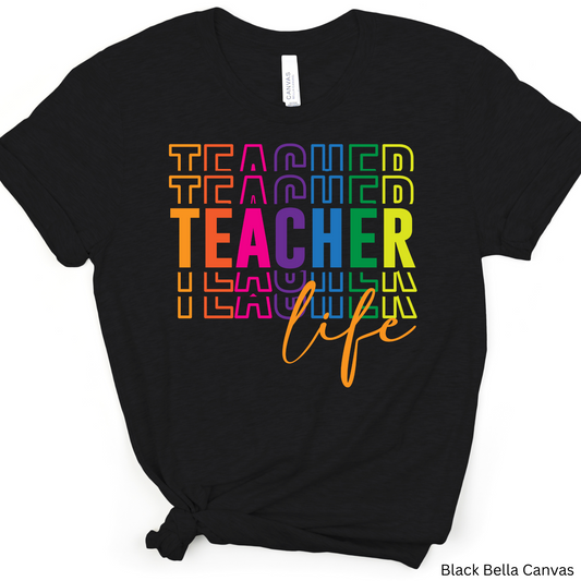 BRIGHT COLORS TEACHER LIFE