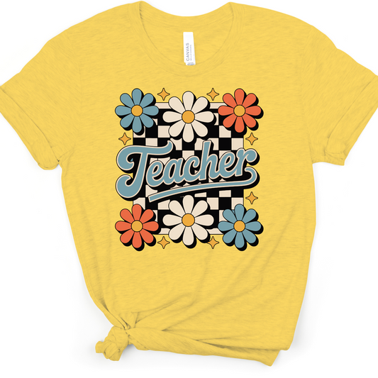 RETRO FLOWER TEACHER