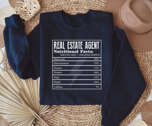 REAL ESTATE AGENT NUTRITIONAL FACTS