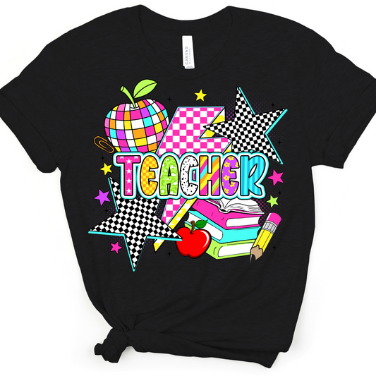 BRIGHT RETRO TEACHER STARS